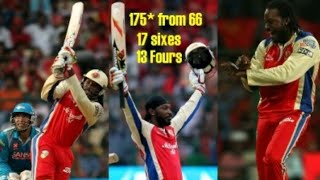 Chris Gayle  175 runs 66 balls । Chris Gayle Fastest Batting । श्री गणेशाय नमः [upl. by Radnaxela]