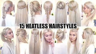 15 Braided Back To School HEATLESS Hairstyles [upl. by Disraeli121]