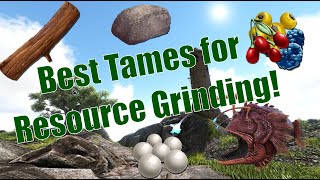 Ark Tutorial Best tames for collecting resources [upl. by Olzsal]