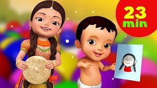 Mummy Ki Roti Gol Gol Rhyme and Much More  Hindi Rhymes for Children  Infobells [upl. by Diandre]