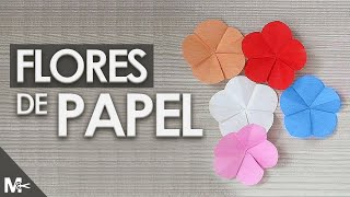 ► Como hacer FLORES PEQUEÑAS DE PAPEL en 5 MINUTOS 🌺 [upl. by Katherine]