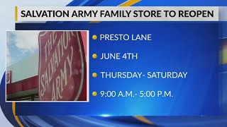 Salvation Army Family Store to reopen in June [upl. by Aneeuqal]