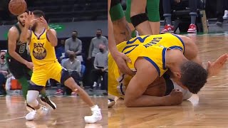 Steph Curry is furious after rolled his ankle  Warriors vs Celtics [upl. by Jamille]