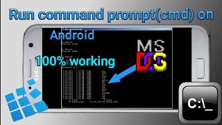 How to run Windows Command Prompt in Android using Exagear  Run command prompt in exagear [upl. by Tedder]