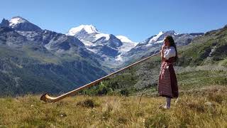 Solo Alphorn in the Mountains [upl. by Scarrow]