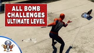 SpiderMan PS4 All Bomb Challenges  Gold Ultimate Level Walkthrough [upl. by Marice]