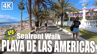 PLAYA DE LAS AMERICAS  Tenerife  4K Walking Tour [upl. by Cannice]