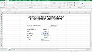 COMO LLENAR UN RECIBO DE HONORARIOS DE PERSONA FISICA A PERSONA MORAL [upl. by Ninel84]