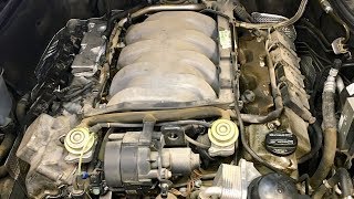 Replacing valve cover gaskets Mercedes benz C55 easy but time consuming [upl. by Karly]