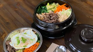 Dolsot Bibimbap  Korean Hot Stone Pot Rice bowl [upl. by Yul]