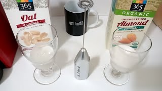 Oat Milk vs Almond Milk part 2 Frothing Test [upl. by Melvin]