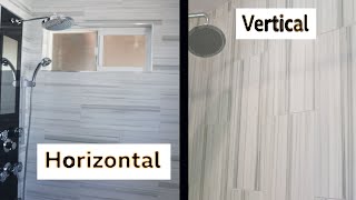 Horizontal vs Vertical Shower Tiles MODERN SHOWERS Bathrooms DIY Project [upl. by Ylreveb496]