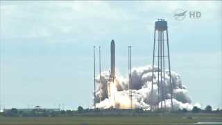 Antares Rocket Lifts Off [upl. by Ellerehc]