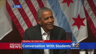 Former President Obama Speaks To Students About Leadership [upl. by Adnahsor846]