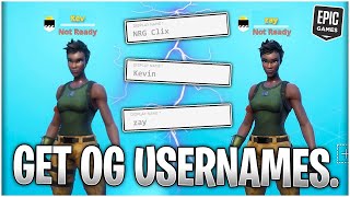 How To Get ANY OG Epic Name In Fortnite Chapter 5 NEW WORKING METHOD [upl. by Nauq]