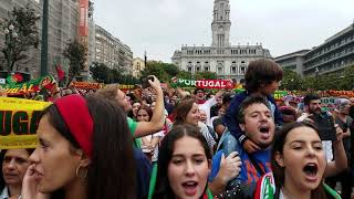 World Cup Portuguese national anthem in Porto [upl. by Fraase708]