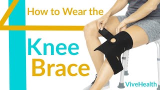 How to Put on The Vive Knee Brace  SUP2009BLK [upl. by Alleciram]