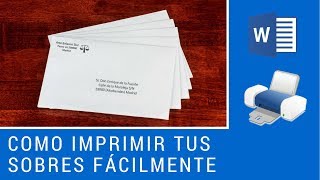 CÓMO IMPRIMIR SOBRES CON TU IMPRESORA [upl. by Eiramanad]