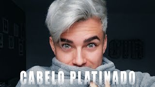 CABELO MASCULINO PLATINADO  DO PRETO AO CINZA COMO FAZER  gutierreoficial [upl. by Hillell]