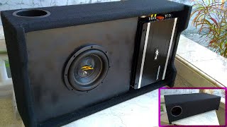 How to Make Underseat Downfiring Subwoofer BoxMounted Amp [upl. by Leachim65]