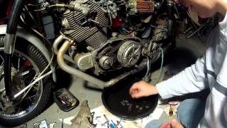 1966 Honda CB77 Restoration  8 Clutch Replacement [upl. by Aerdnaid]