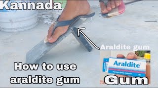 How To Use Araldite  Attaching Black Granite stone  Gum [upl. by Elleimac]