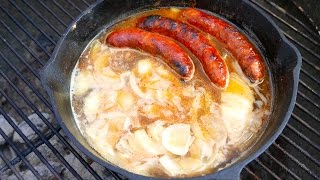 German Bratwurst  Grilled with Beer [upl. by Dibru154]