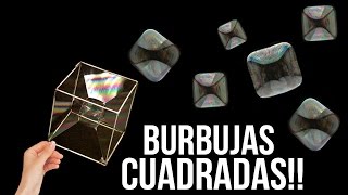 HAZ BURBUJAS CUADRADAS EXPERIMENTOS CASEROS INCREIBLES  Tutoriales Belen [upl. by Kentigerma]