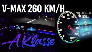 Mercedes A250 W177 VMAX amp Sport Sound  260KMH Autobahn Beschleunigung [upl. by Acihsay10]