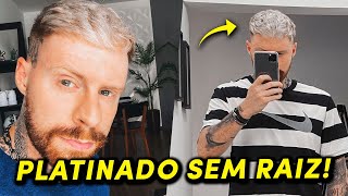 CABELO PLATINADO SEM RAIZ Mostrei todo o Processo para Platinar o Cabelo sem Descolorir a Raiz [upl. by Son]