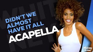 RARE Didn’t We Almost Have It All Acapella  Whitney Houston [upl. by Maisey]