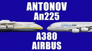 Which is Bigger  Antonov AN225 vs Airbus A380 [upl. by Hornstein453]