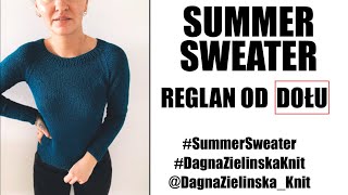 Summer Sweater Jak zrobić reglan od dołu [upl. by Vipul]