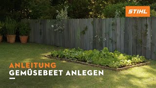 STIHL GartenTipps Gemüsebeet anlegen  Anleitung [upl. by Nyasuh]