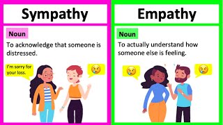 SYMPATHY vs EMPATHY 🤔  Whats the difference  Learn with examples [upl. by Eirrotal]