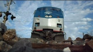 Amtrak Train Runs Over My Camera Twice In Both Directions [upl. by Eecram]