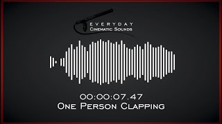 One Person Clapping  HQ Sound Effect [upl. by Jarl]