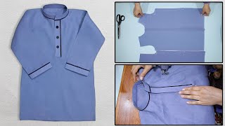 Boy Kameez Kurta For 3 Years Baby Cutting And Stitching For Beginners [upl. by Otxilac]