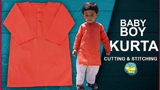 Latest Simple and Stylish Baby Boy Kurta Cutting and Stitching For Summers in HindiUrdu [upl. by Naoj]