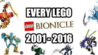 ALL LEGO BIONICLE SETS 20012016 LEGO BIONICLE HISTORY [upl. by Pachton752]