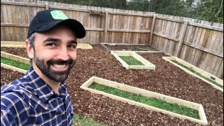 Creating the Garden Path with Wood Chips [upl. by Kcirdnekal]