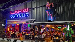 Lamai Saturday night bars and restaurantsKoh Samui Thailand [upl. by Lauree]