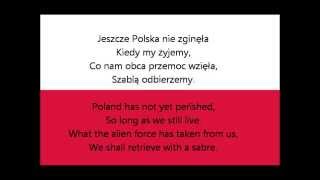 HYMN POLSKI  NATIONAL ANTHEM OF POLAND lyrics [upl. by Cassandre]