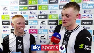 The Longstaff brothers give heartwarming post match interview following victory over Man Utd [upl. by Frydman403]