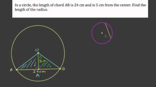 Find the radius given a chord [upl. by Chemesh]