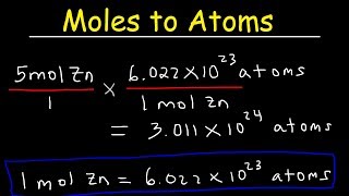 Moles To Atoms Conversion  Chemistry [upl. by Libnah]