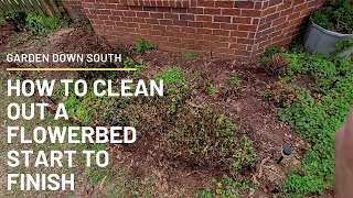 How to Clean Out A Flower Bed from Start To Finish [upl. by Noramac]