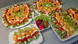 Brochettes de fruits  Salade de Fruits Dégustation  ikramlık Meyve Sunumu [upl. by Sito]