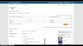 ProQuest Advanced Search Tutorial [upl. by Nerine44]