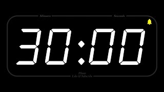 30 MINUTE  TIMER amp ALARM  Full HD  COUNTDOWN [upl. by Hepsoj]